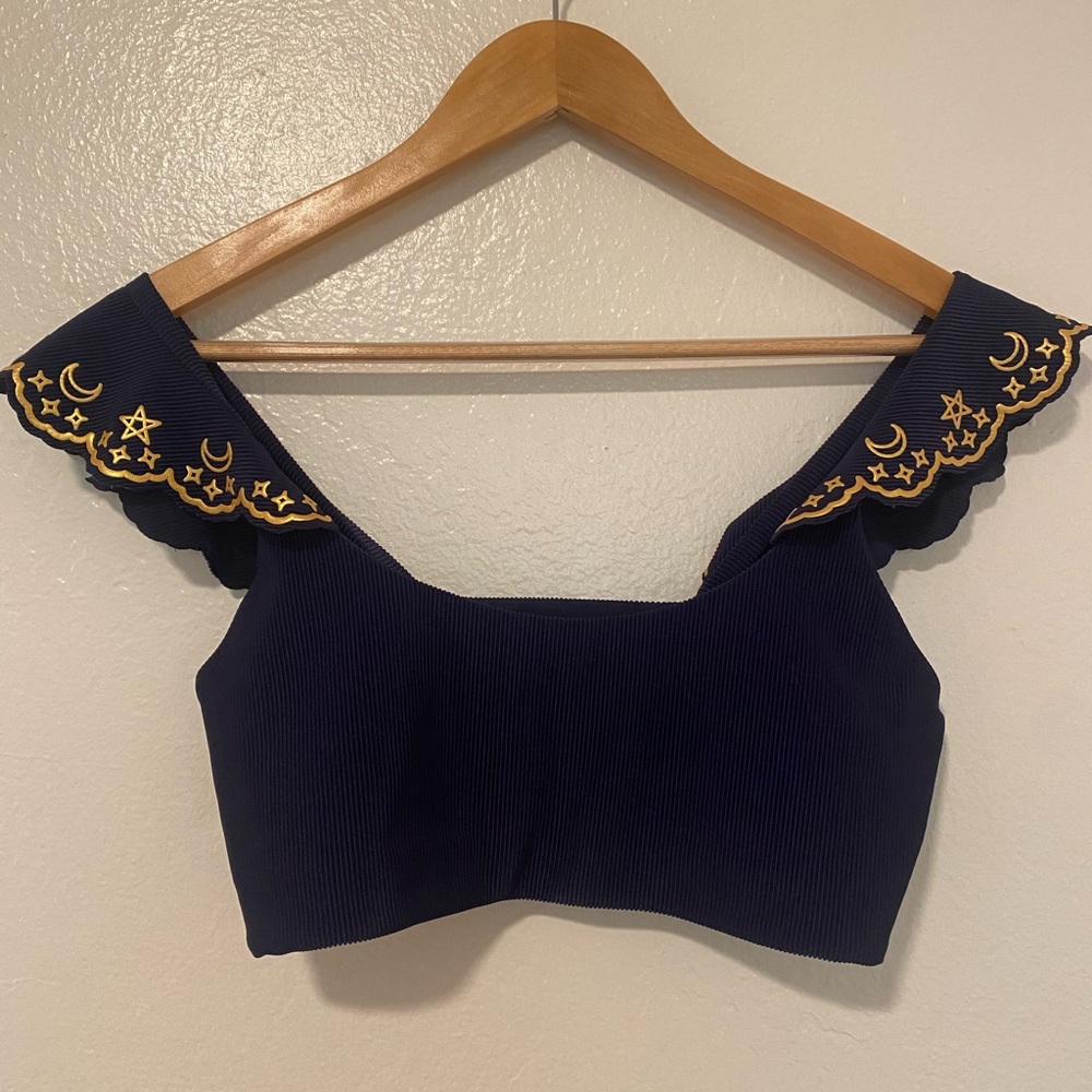 Beach Riot Celestial Ruffled Bikini Top